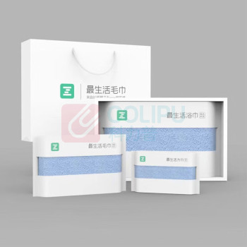 最生活 春风毛巾浴便携毛浴巾礼盒套装 新疆棉强吸水奢华洗澡巾洗脸巾 春风毛巾+便携毛浴套装 共 3条 套装 A-1002