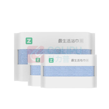 最生活 纯棉毛巾浴巾礼盒装 高档奢华家用洗脸毛巾 速干成人大浴巾3件套 A-1210/A-1222 毛巾*2-30*60cm,浴巾*1-140*70cm
