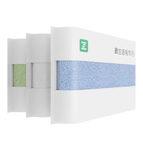 最生活 纯棉加厚毛巾 A-1193 (白/蓝/绿)3条装