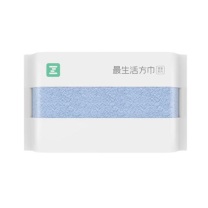 最生活 纯棉洗脸巾新疆棉密封包装全棉强吸水易干洁面巾成人家用 蓝色毛巾 一条 A-1177 32*70cm 90g