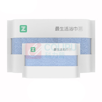最生活 毛巾洗澡巾 A-1193+A-1194 2件套 (蓝色) 青春新疆长绒棉