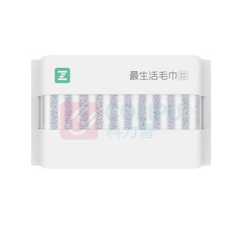 最生活 条纹毛巾 A-1171 (灰白)