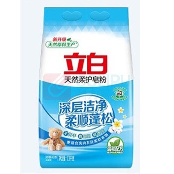 立白 天然柔护亮白护衣大袋装天然皂粉 2kg 深层去渍低泡易漂不伤手持久留香型
