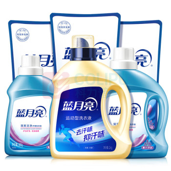 蓝月亮 运动型洗衣液2kg+薰衣草洁净洗衣液1kg+薰衣草洁净洗衣液500g+薰衣草洁净洗衣液袋装500g*3