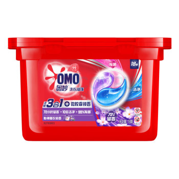 奥妙(OMO) 洗衣凝珠 18颗 1盒/盒 销售单位:盒 (洗衣凝珠) (计量单位:个)