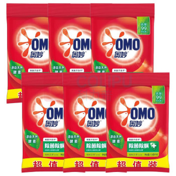 奥妙(OMO) 洗衣粉 奥妙除菌除螨洗衣粉1.45KG/袋*6袋 1套/套 销售单位:套 (洗衣粉) (计量单位:个)
