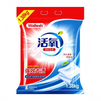 WALLESH 威立世 洗衣粉 1.38kg 活氧焕彩洗衣粉 1.38kg/袋 销售单位:袋 (洗衣粉) (计量单位:个)