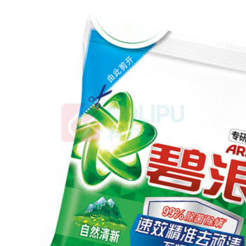 碧浪 专研抗菌洁净除螨洗衣粉 (自然清新) 250g/袋 16袋/件 (老包装275g/包,新老包装交替发货)