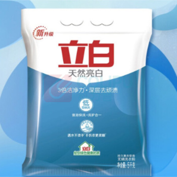 立白 洗衣粉  1袋 大袋5kg 家庭实惠装无磷洗衣粉大包装 天然亮白低泡洗衣粉5KG*1袋