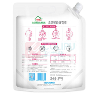 立白 全效馨香洗衣液 3kg/袋 4袋/箱