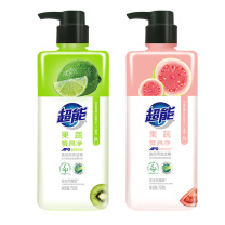 超能 洗洁精 果蔬餐具净 柠檬+芭乐 750g 2瓶/套
