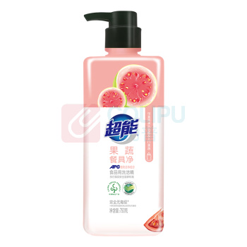超能 洗洁精 果蔬餐具净 柠檬+芭乐 750g 2瓶/套