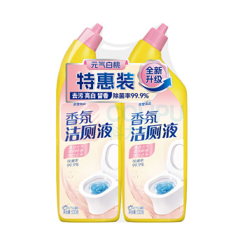 彩虹 CH 香氛洁厕液除菌率99.9%元气白桃味 R6508-2 4瓶装(500g*2/组,2组)