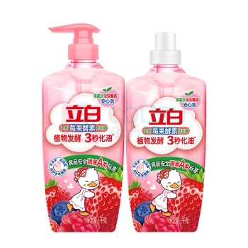 立白 洗洁精 立白天然莓果酵素洗洁精1kg*2 1套/套 销售单位:套 (洗洁精) (计量单位:个)