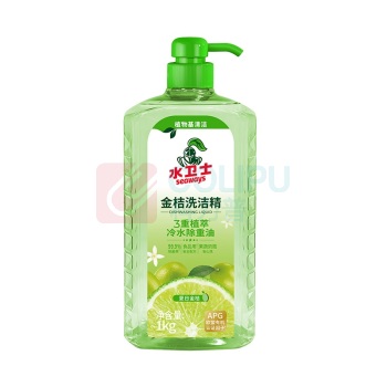 水卫士 洗洁精 夏日金桔 1kg/瓶 带泵头