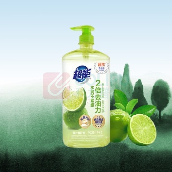 超能 离子去油洗洁精 (柠檬护手) 1.5kg/瓶 6瓶/箱 (新包装爆汁鲜柠,新老包装随机发货)