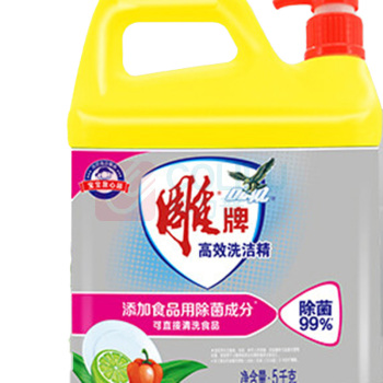 雕牌 高效洗洁精 (除菌) 5kg/瓶 4瓶/箱 瓶装