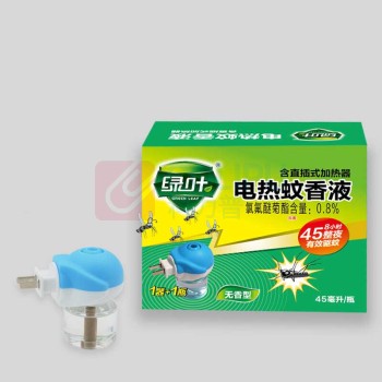 绿叶 电热蚊香液套装45夜*3盒装加热器 无香型 GL5019 45夜*3盒