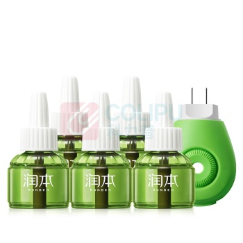润本 RUNBEN 蚊香液 150晚大容量45ml×5瓶+1器 1套