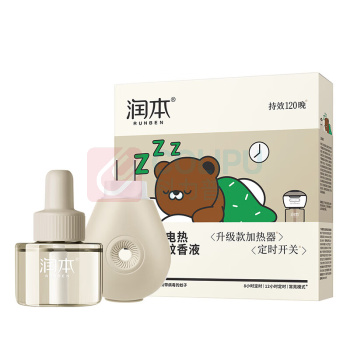 润本 RUNBEN 0.6%电热蚊香液 (小棕熊三档定时款) (1器+45ml*4瓶) 36组/箱