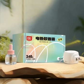 彩虹 CH 蚊香液(4瓶+1器) 240夜 母婴适用 无味 FX5141