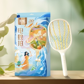 彩虹 CH 家用电蚊拍 充电式苍蝇拍 物理灭蚊 T6108