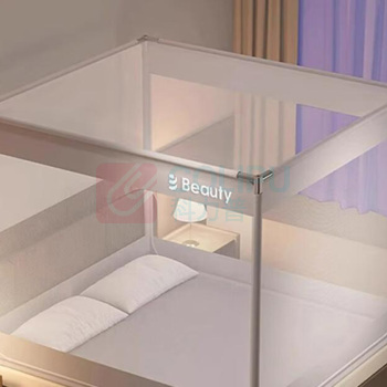 无印良品 围栏蚊帐 180cm*200cm*170cm 【A类帐纱 加固防摔】三开门 (朴素灰)