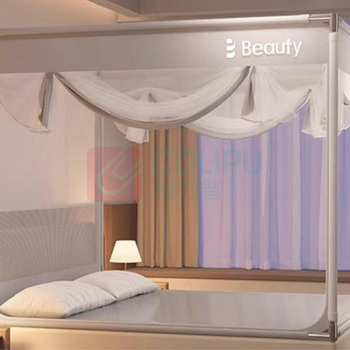 无印良品 围栏蚊帐 180cm*200cm*170cm 【A类帐纱 加固防摔】三开门 (朴素灰)