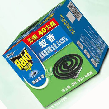 雷达 Raid 蚊香 驱蚊草香型 40盘装 (黑色)