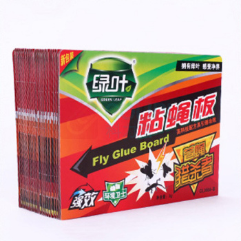 绿叶 彩色粘蝇纸板 粘蝇彩带彩条苍蝇药 100片装 