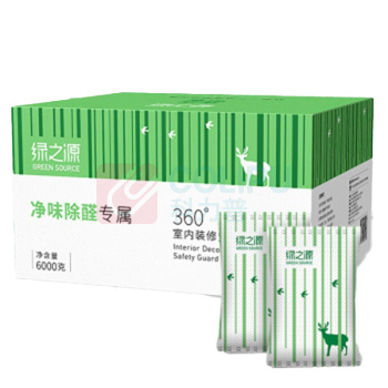 绿之源 GREEN SOURCE 除醛卫士活性炭 6kg(100g/包*60包)/盒 1盒/箱