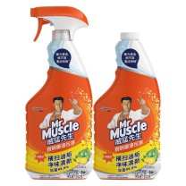 威猛先生 Mr Muscle 厨房重油污净 油烟净 清爽柠檬 500g*2瓶/组 12组/箱 (清爽柠檬) 新老包装交替发货