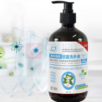洗得宝 抗菌洗手液 480ml/瓶 茉莉花香抗菌水洗洗手液 (棕)