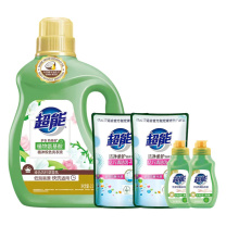超能 洗护套装五件套B (2.38kg超能植沐悦色洗衣液*1瓶+500g超能洁净柔护洗衣液*2袋+80g超能手洗专用洗衣液*2瓶)