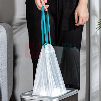 海亚森 HAIYASEN 抽绳垃圾袋45*50cm 20L 单面1.5S 30只/卷 垃圾袋(计价单位:卷)白色 M1012