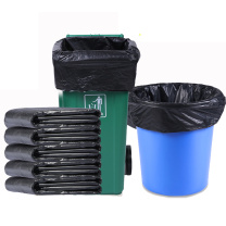 庄太太 商用大号平口塑料垃圾袋 45*50cm 300只/箱 (黑色) 酒店物业装被子