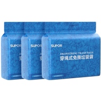 苏泊尔 SUPOR 抽绳垃圾袋 TC-D1*3 S码 42cm*42cm 单面1s (蓝白) 60只/组