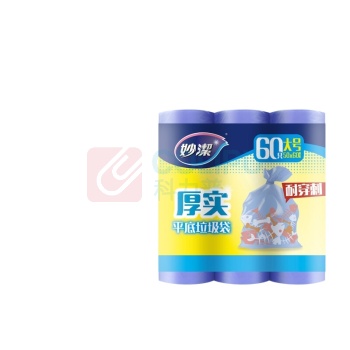 妙洁 MIAOJIE 垃圾袋 点断式 MBGRL3-B 50cm*60cm (混色) 20只/卷 3卷/组 20组/箱 新老包装随机发货