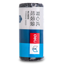得力 deli 垃圾袋 背心式 18816 45cm*45cm (黑色) 30只/卷 160卷/箱