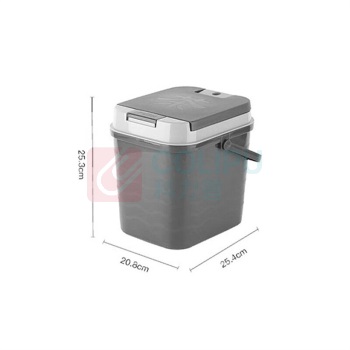 努师傅 茶渣桶 塑料按压式方形茶水桶 商用办公室手提垃圾桶 过滤垃圾筒 CZT01 7L (灰色)