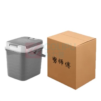 努师傅 茶渣桶 塑料按压式方形茶水桶 商用办公室手提垃圾桶 过滤垃圾筒 CZT01 7L (灰色)