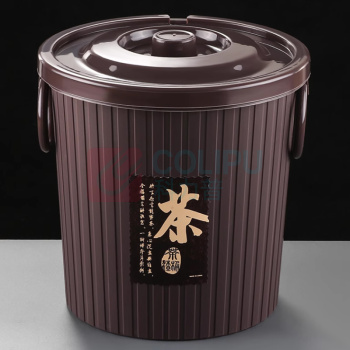 紫丁香 茶渣桶 圆形 10L (咖啡色)