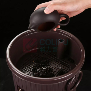 紫丁香 茶渣桶 圆形 10L (咖啡色)