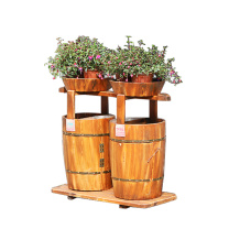 安赛瑞 花盆式垃圾桶 711064 1000*400*870mm (咖色) 1个装