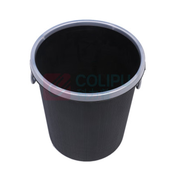 鲸轩 双耳压圈垃圾桶 J603 25.5*28*20.5cm 12L (黑色)