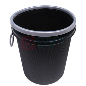 鲸轩 双耳压圈垃圾桶 J603 25.5*28*20.5cm 12L (黑色)