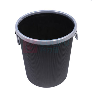 鲸轩 双耳压圈垃圾桶 J603 25.5*28*20.5cm 12L (黑色)