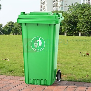 舒蔻 带盖带轮垃圾桶 supercloud240L 74*58*106cm 240L (绿色)