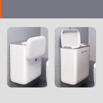 佳帮手 拉盖塑料垃圾桶 JBS-LJT-S04A2-JWT 6.8L 26cm*16cm*24cm (佳白) 带盖壁挂款 中号