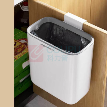 佳帮手 直投塑料垃圾桶 JBS-LJT-S04C1-JWT 5L 26cm*16cm*15cm (佳白) 敞口壁挂款 小号